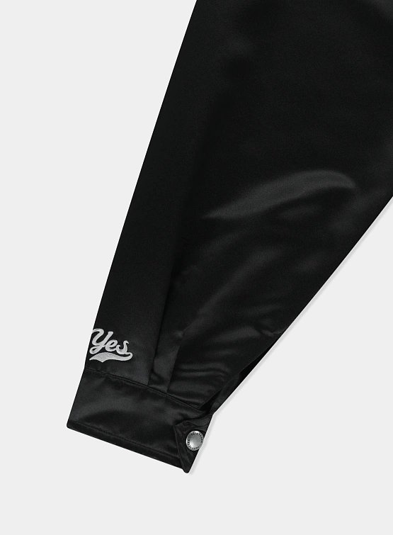 Куртка YESEYESEE Logo Applique Satin Coach Black