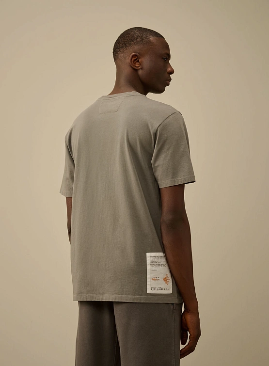 Футболка C.P. Company 24/1 Jersey Front Logo Smoked Pear