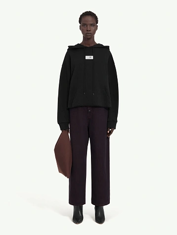 Женское худи MM6 Maison Margiela Numeric Patch Black