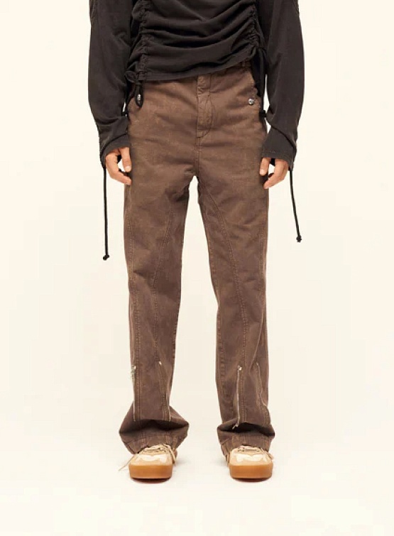 Брюки Bluemarble Zipped Dart Pants Ashy Beige