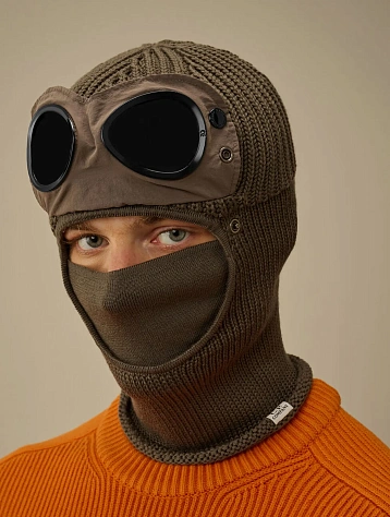 Балаклава C.P. Company Extrafine Merino Wool Goggle Walnut
