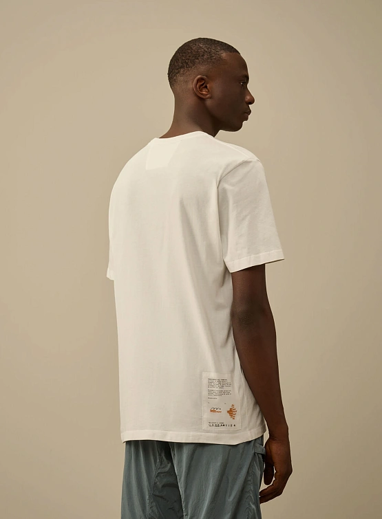 Футболка C.P. Company 24/1 Jersey Front Logo Gauze White