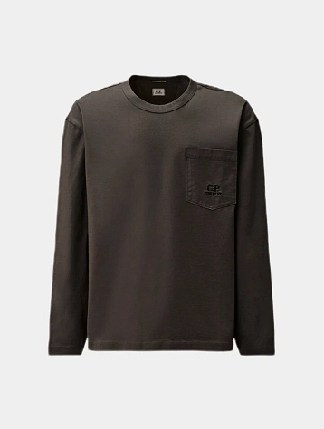 Лонгслив C.P. Company Mercerized 30/2 Jersey Twisted Dark Shadow
