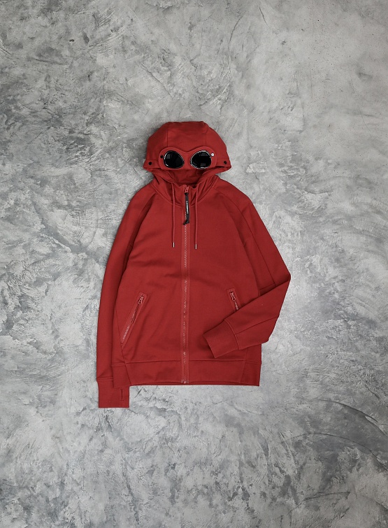 Зип-худи C.P. Company Diagonal Raised Goggle Ketchup