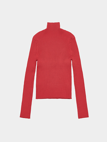 Женский бадлон AMOMENTO Ribbed High Neck Top Red