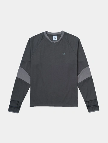 Лонгслив SAN SAN GEAR Piping Block Long Sleeves Dark Grey