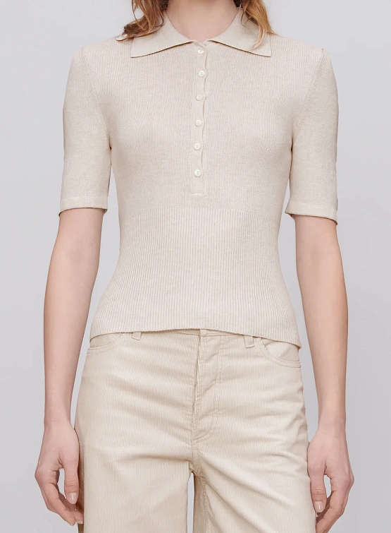 Женское поло A.P.C. Polo Joelle Ecru