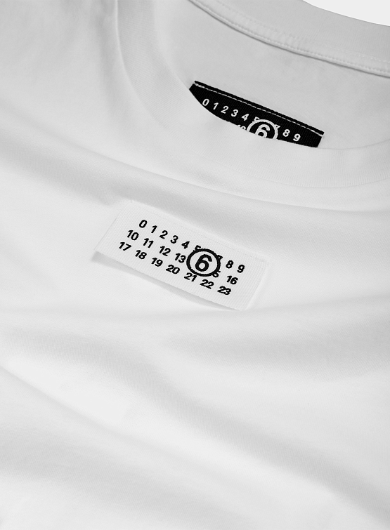 Футболка MM6 Maison Margiela Numeric Logo Tag White