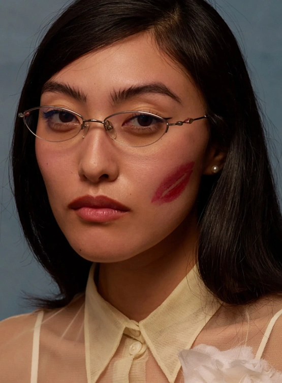 Очки Bonnie Clyde Jewel Silver Transparent Pink & Clear Lens