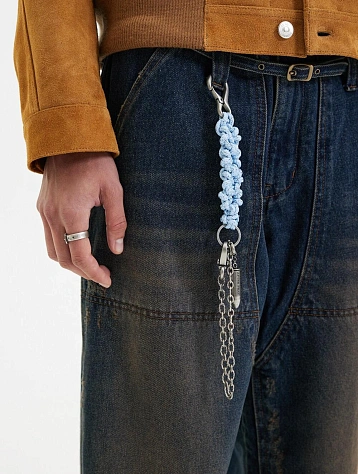 Брелок AFTER PRAY Flower Rope Chain Keyring Sky Blue