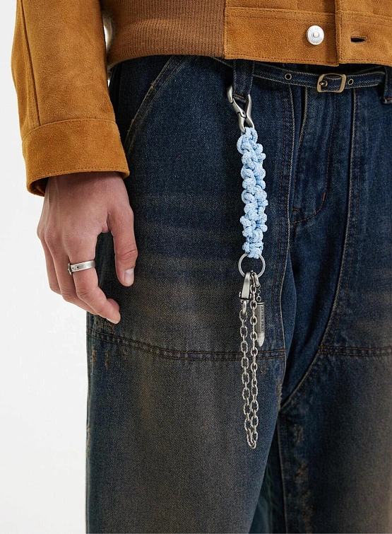 Брелок AFTER PRAY Flower Rope Chain Keyring Sky Blue