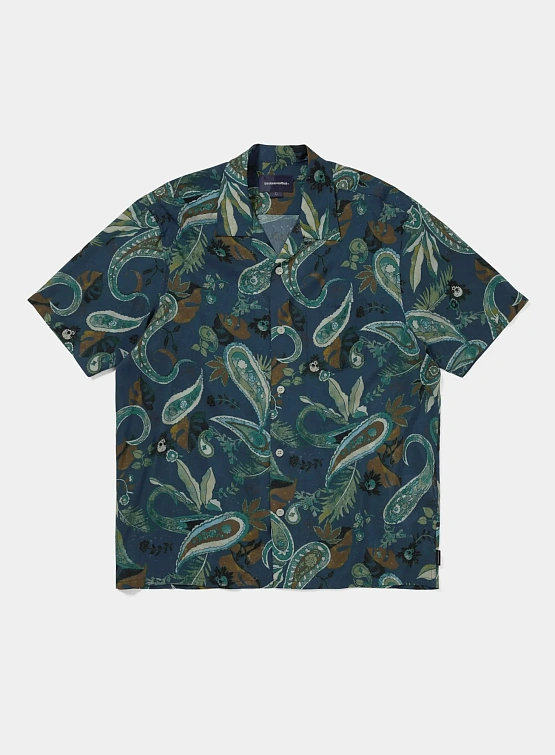 Рубашка thisisneverthat Weird Paisley S/S Shirt Navy