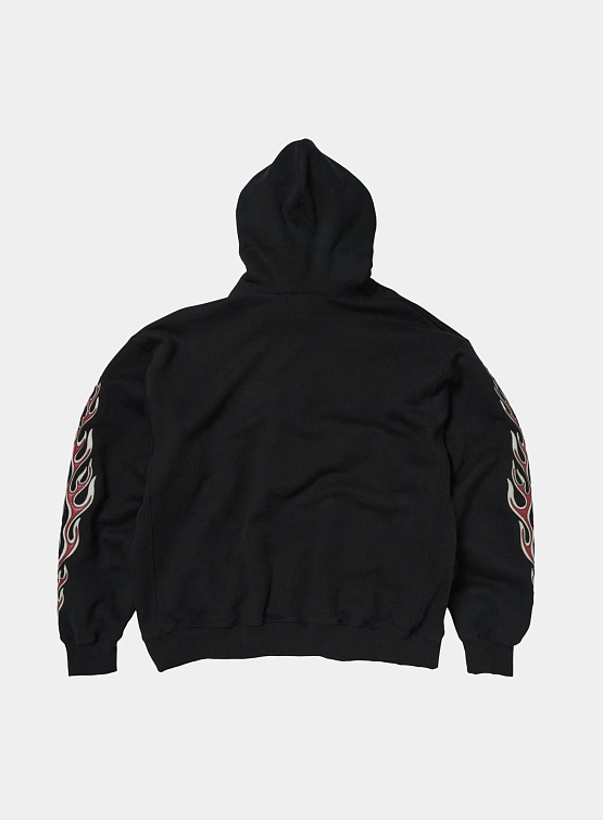 Худи Thug Club Leather Flame Black