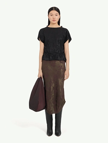 Женский топ MM6 Maison Margiela Jacquard Black