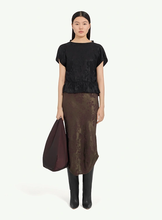 Женский топ MM6 Maison Margiela Jacquard Black