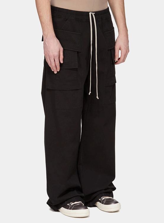 Брюки RICK OWENS DRKSHDW Creatch Wide Black