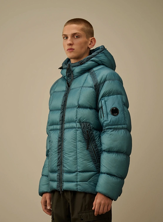 Пуховик C.P. Company D.D. Shell Hooded Aegean Blue
