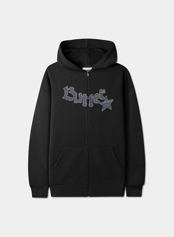 Зип-Худи Butter Goods Edge Applique Zip-Thru Black