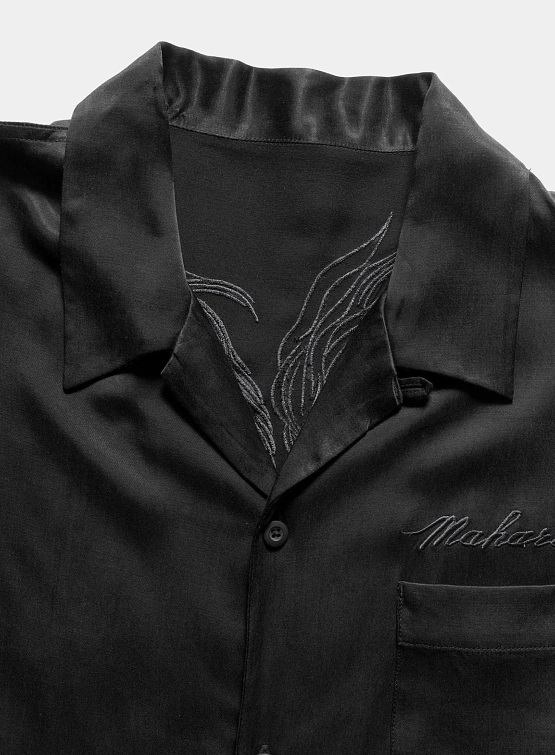 Рубашка MAHARISHI 6098 Tiger Dragon Camp Collar Black