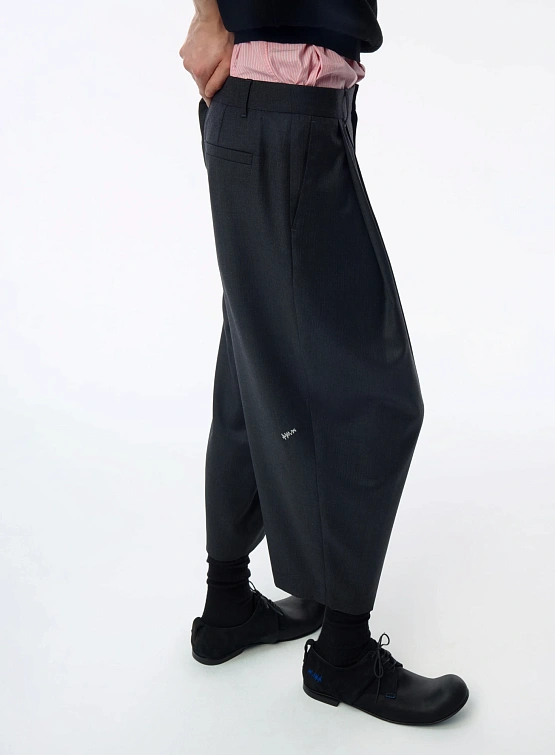 Брюки ADERERROR Sig BK Tag Slacks 01 Grey