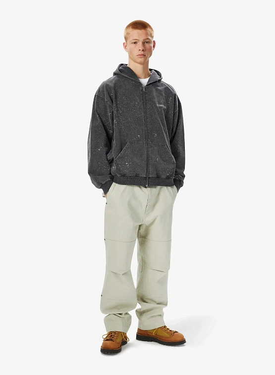 Зип-Худи thisisneverthat Indigo Dyed Zip Up Black