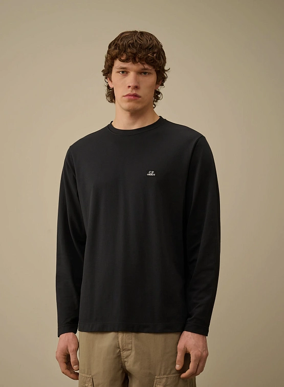 Лонгслив C.P. Company Tacting Piquet Black