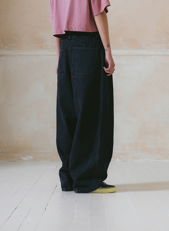 Джинсы ANGLAN Tin Denim Balloon Pants Black Denim