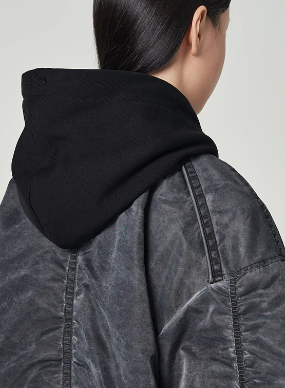 Женская куртка JUUN.J Overdying Hood MA-1 Jumper Black