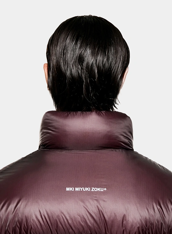 Пуховик MKI MIYUKI ZOKU Translucent Funnel Neck Bubble Raisin