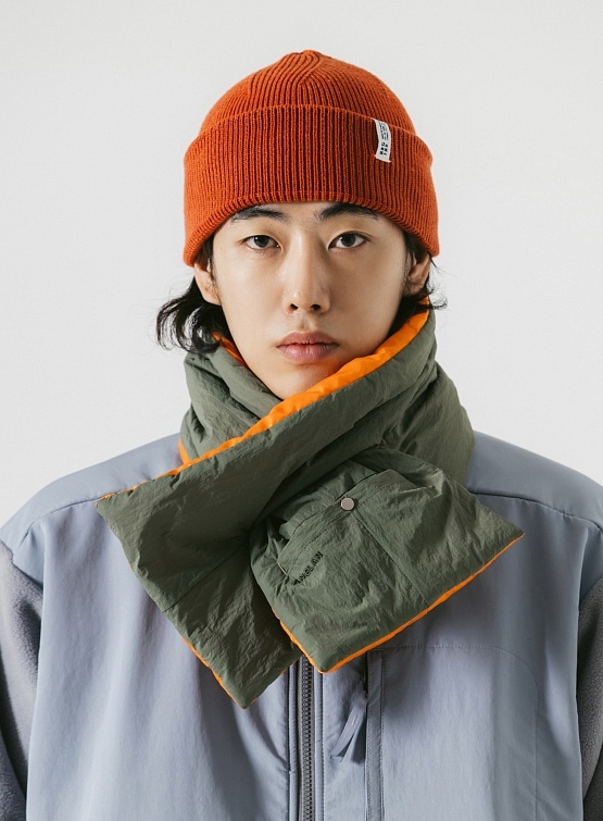 Шарф ANGLAN Reversible Padded Muffler Khaki/Orange