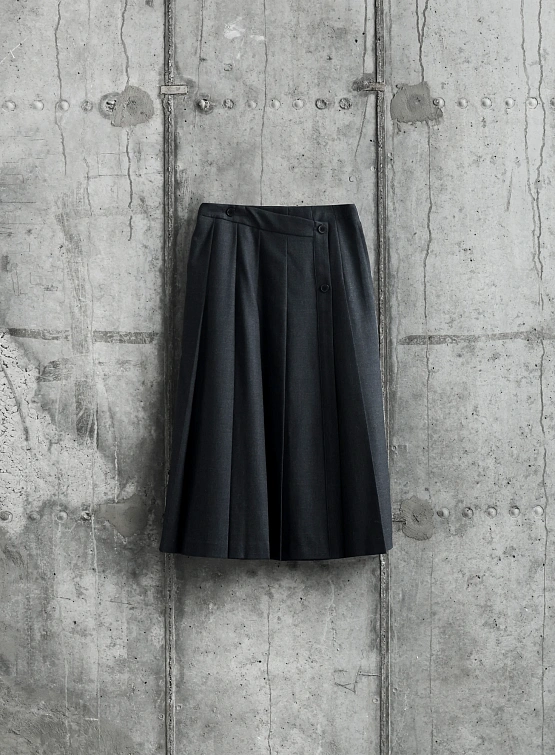 Женская юбка EPINGLER Pleats Long Wrapped Charcoal