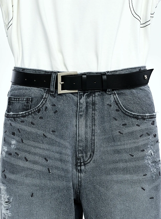 Ремень ADERERROR Fluic Label Belt Black