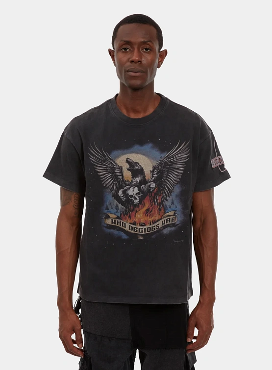 Футболка WHO DECIDES WAR Faded Moon Coal