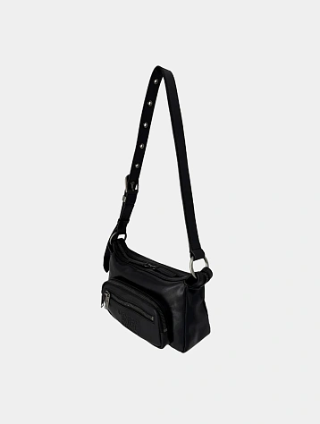 Женская сумка MARGESHERWOOD Outpocket Hobo Mini Black Pull-Up