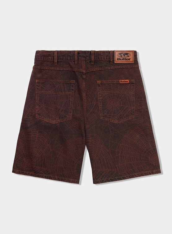 Brown denim shorts best sale