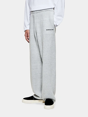 Брюки MKI MIYUKI ZOKU Mohair Blend Knit Wide Light Grey