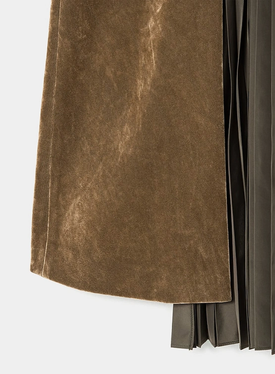 Женская юбка JUUN.J Pleated Velvet Skirt Beige