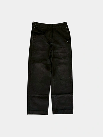 Джинсы OAMC Treated With White Spots With Belt Black