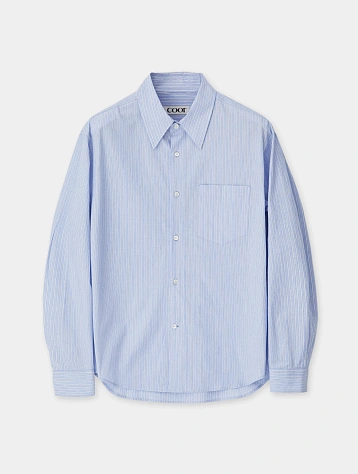 Рубашка COOR Textured Stripe Shirt Blue Stripe