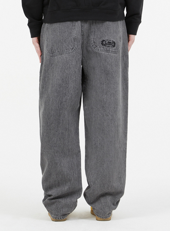 Джинсы LMC Double Knee Denim Pants Light Gray