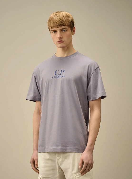 Футболка C.P. Company 30/1 Jersey Logo Lavander Violet