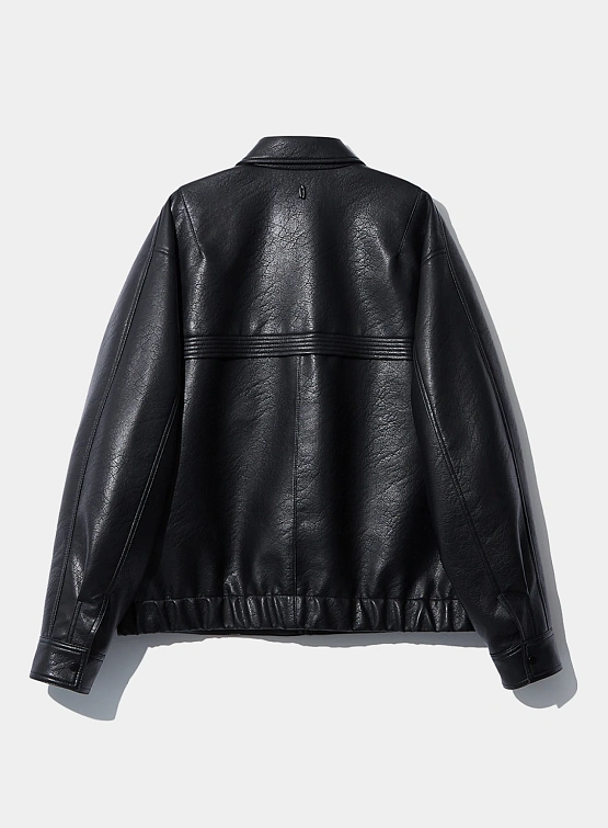 Кожаная куртка LE17SEPTEMBRE Leather Jacket Black