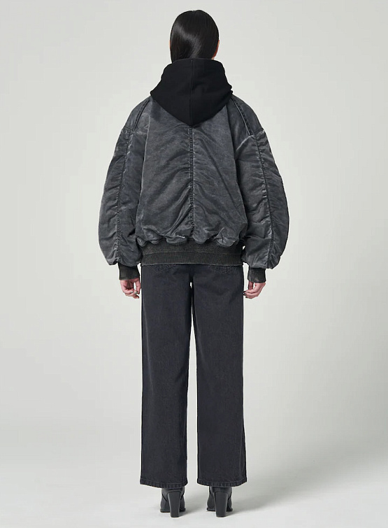 Женская куртка JUUN.J Overdying Hood MA-1 Jumper Black