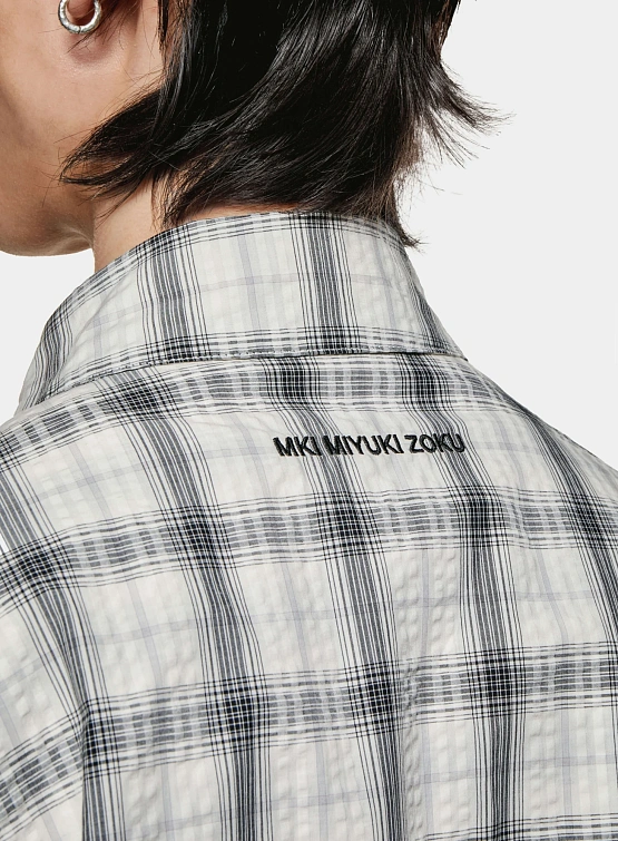 Рубашка MKI MIYUKI ZOKU Box Dress Off White Check
