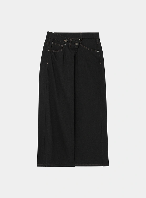 Женская юбка EPINGLER Folding Denim Long Black