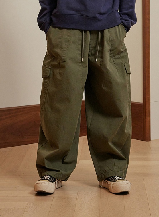 Брюки FrizmWORKS Twill Cargo Balloon Pants Olive