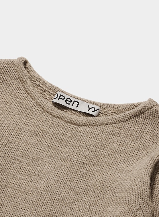 Женский свитер OPEN YY Boatneck Basic Sweater Beige
