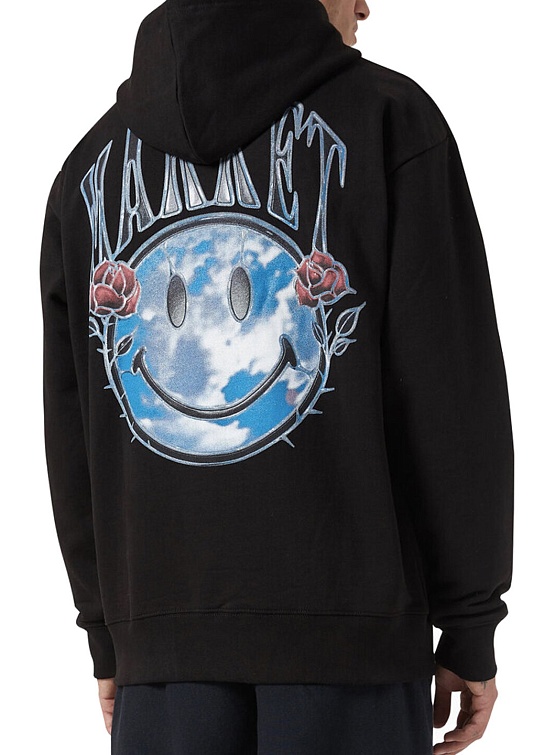 Худи MARKET Smiley Reflect Black