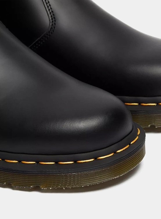 Dr. Martens 2976 Yellow Stitch Smooth Leather Black Dr. Martens Studio Slow