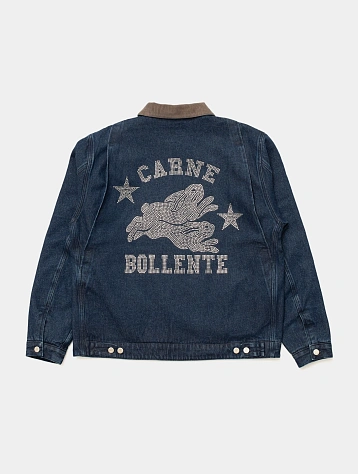 Джинсовая куртка Carne Bollente Moto Rabbit Washed Blue